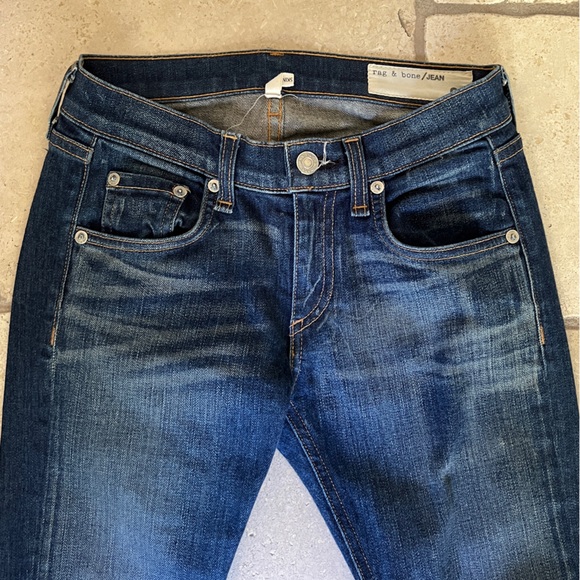 Rag & Bone Skinny Jeans Dark Wash Kingsland Style W1502K520 Women's Size 24 - Picture 5 of 6